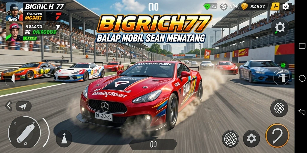 Tampilan antarmuka balapan di <strong>BIGRICH77</strong> yang dinamis dan menarik.