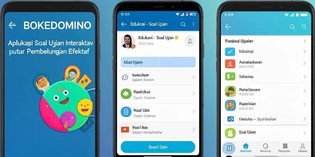 Antarmuka aplikasi BOKEDOMINO yang intuitif dan menarik.