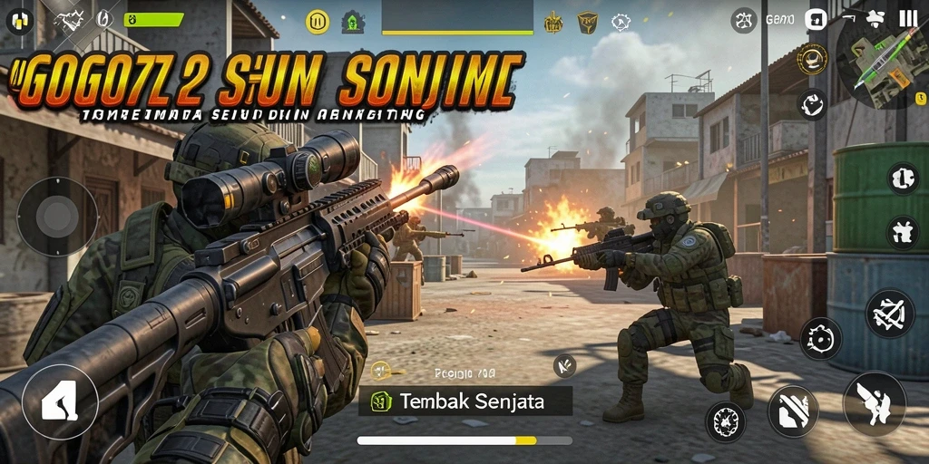 Antarmuka GOGO77 menampilkan aksi tembak menembak yang intens dan menarik.
