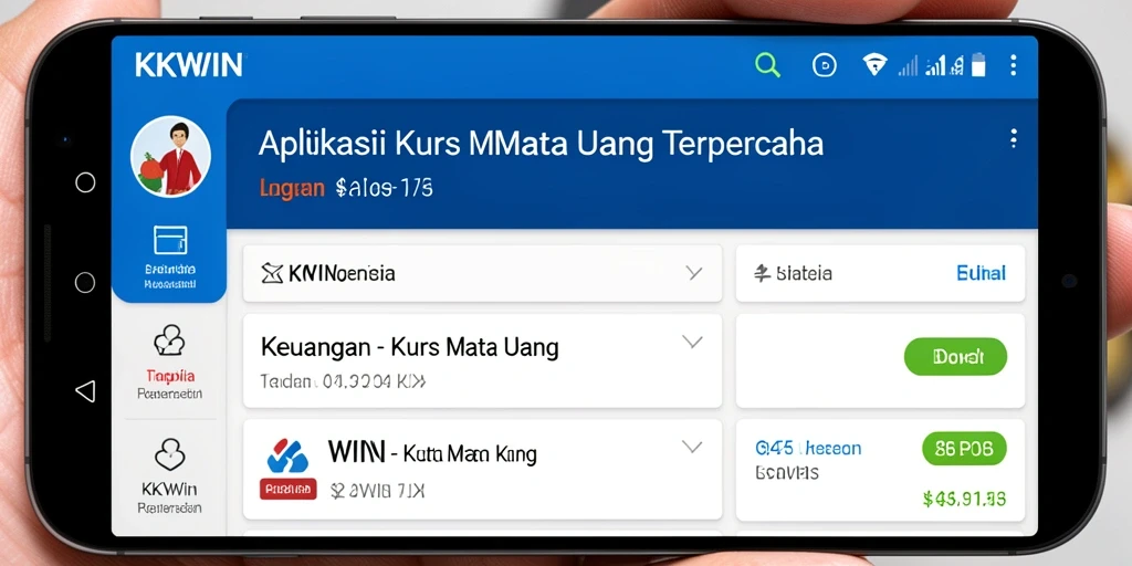 Tampilan antarmuka aplikasi KKWIN yang sederhana dan informatif.
