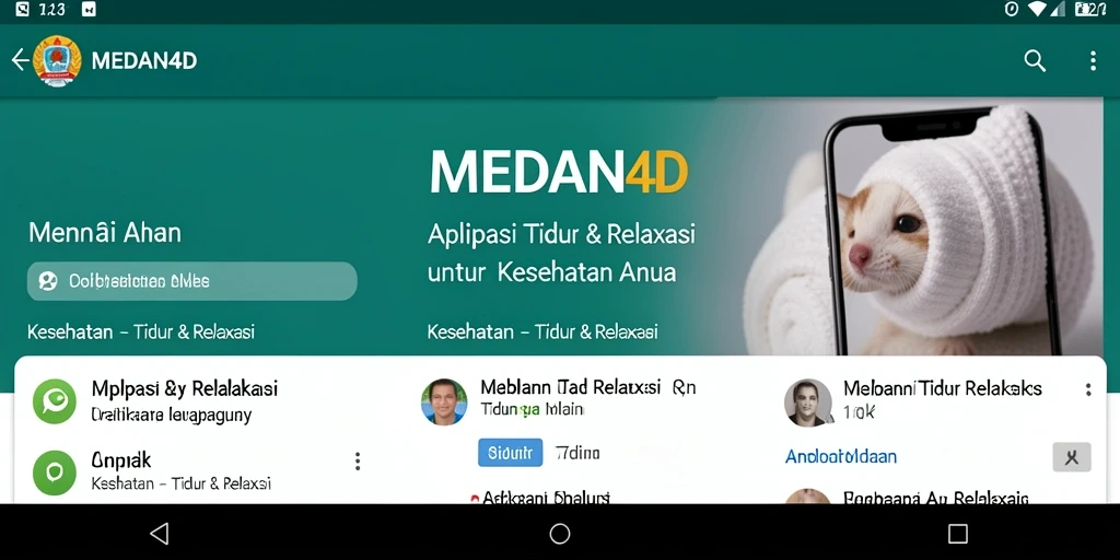 Tampilan antarmuka pengguna MEDAN4D untuk relaksasi tidur.